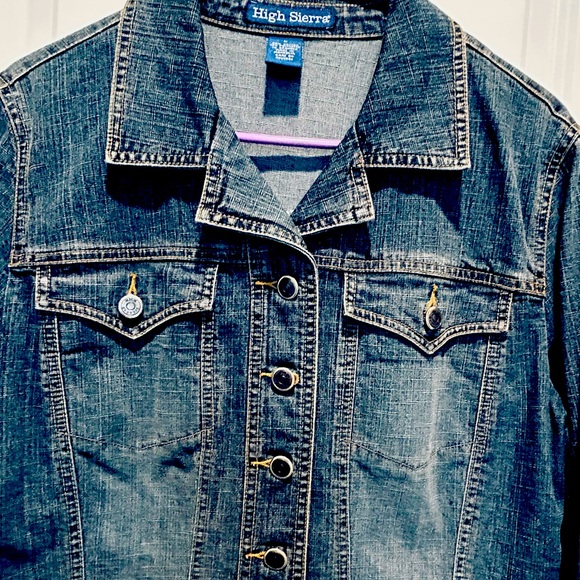 Vintage Y2K distressed denim cowgirl western jean jacket Woman’s size Large - Picture 5 of 12